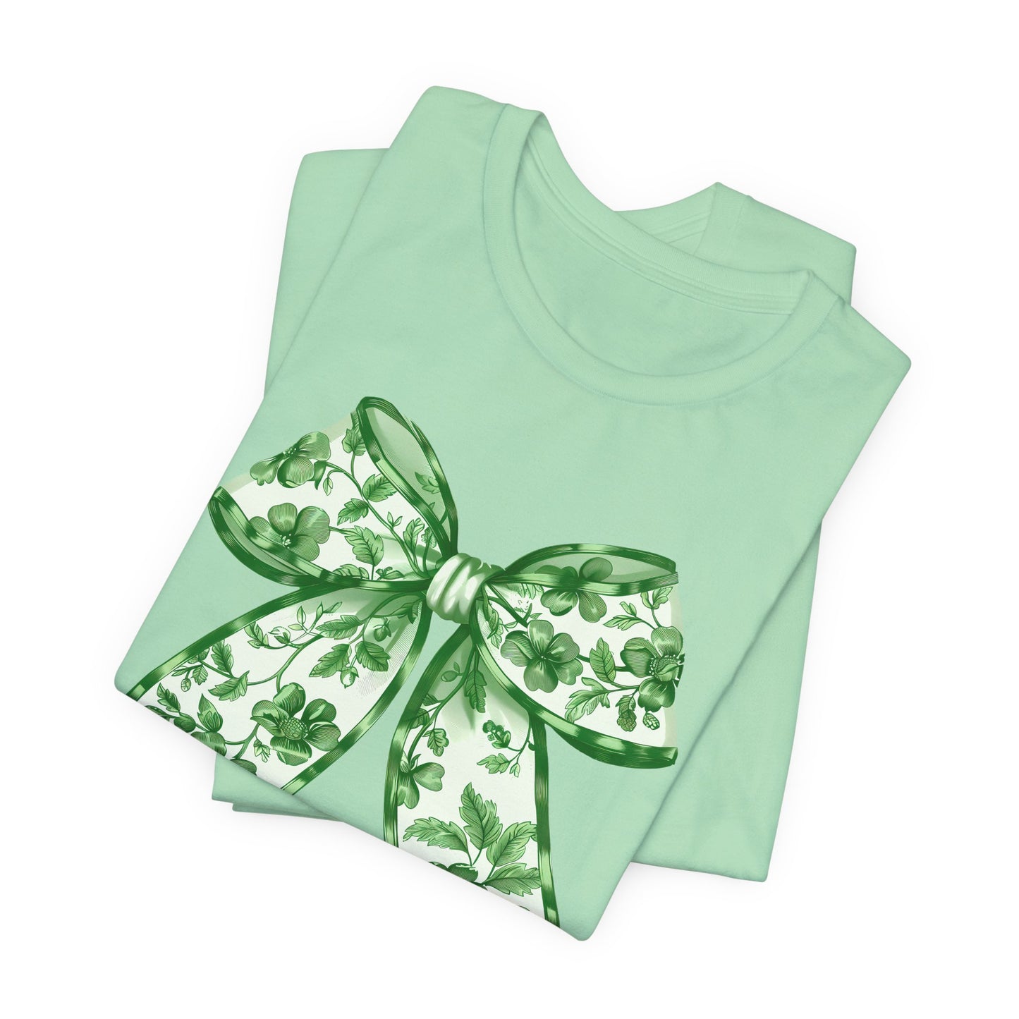 Green Chinoiserie Bow Adult Tee
