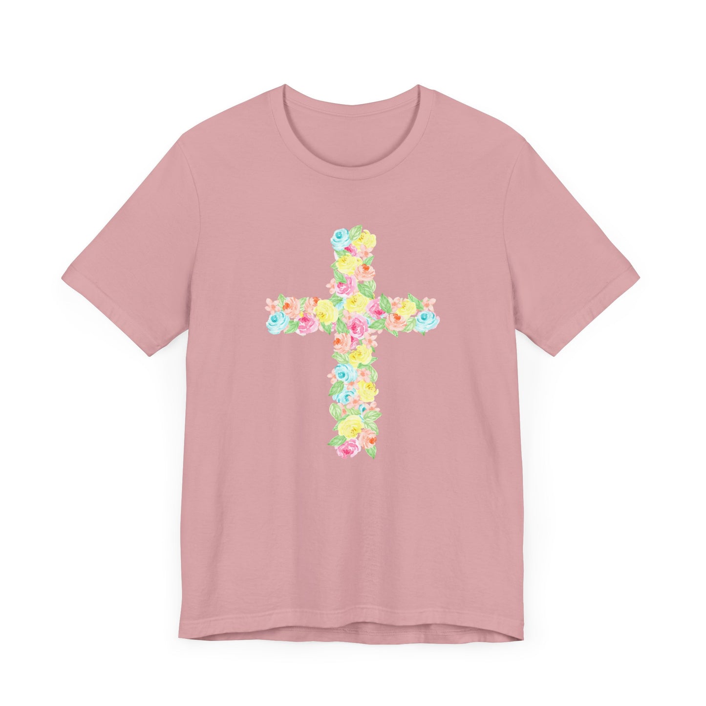 Floral Cross Adult Tee
