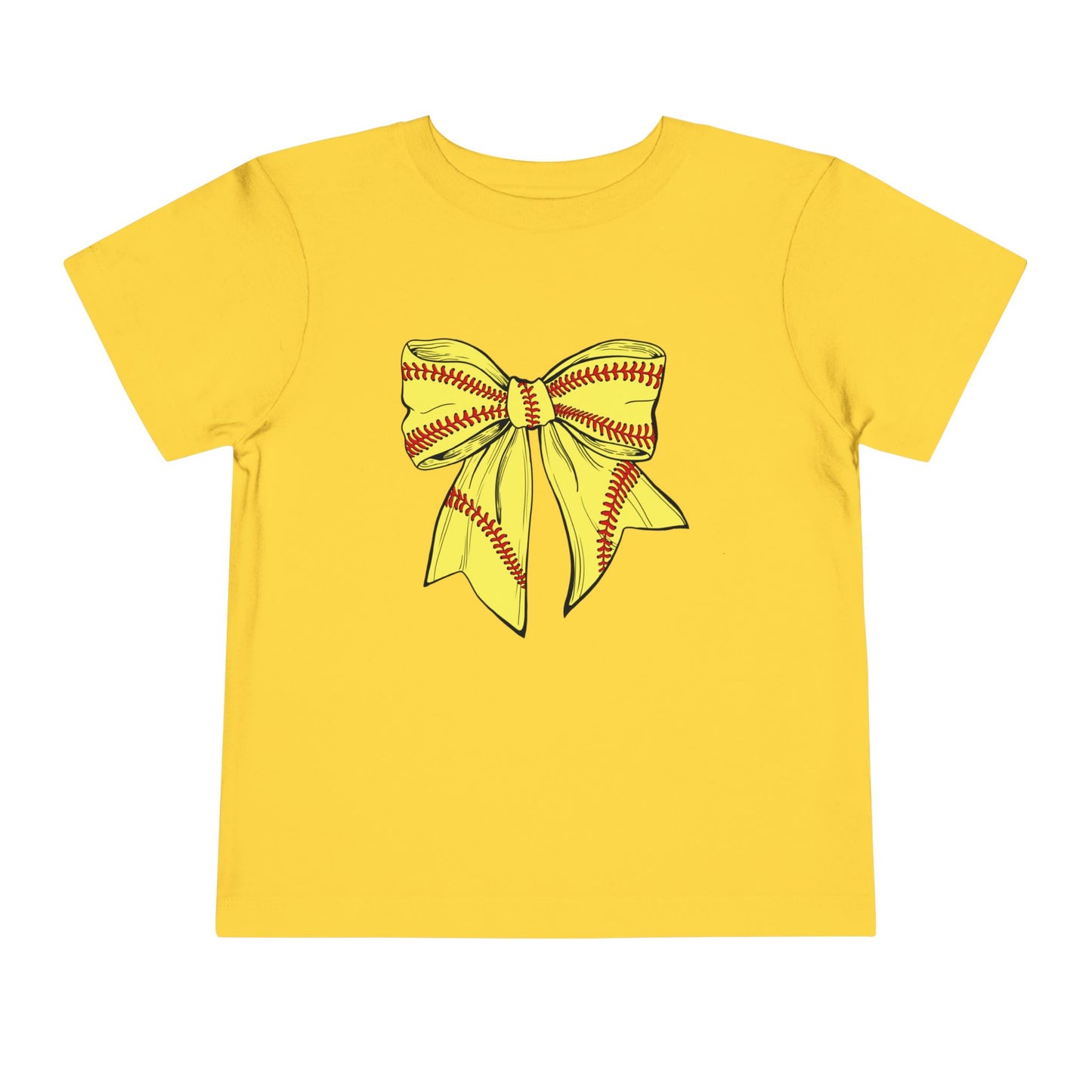Softball Bow Toddler Tee