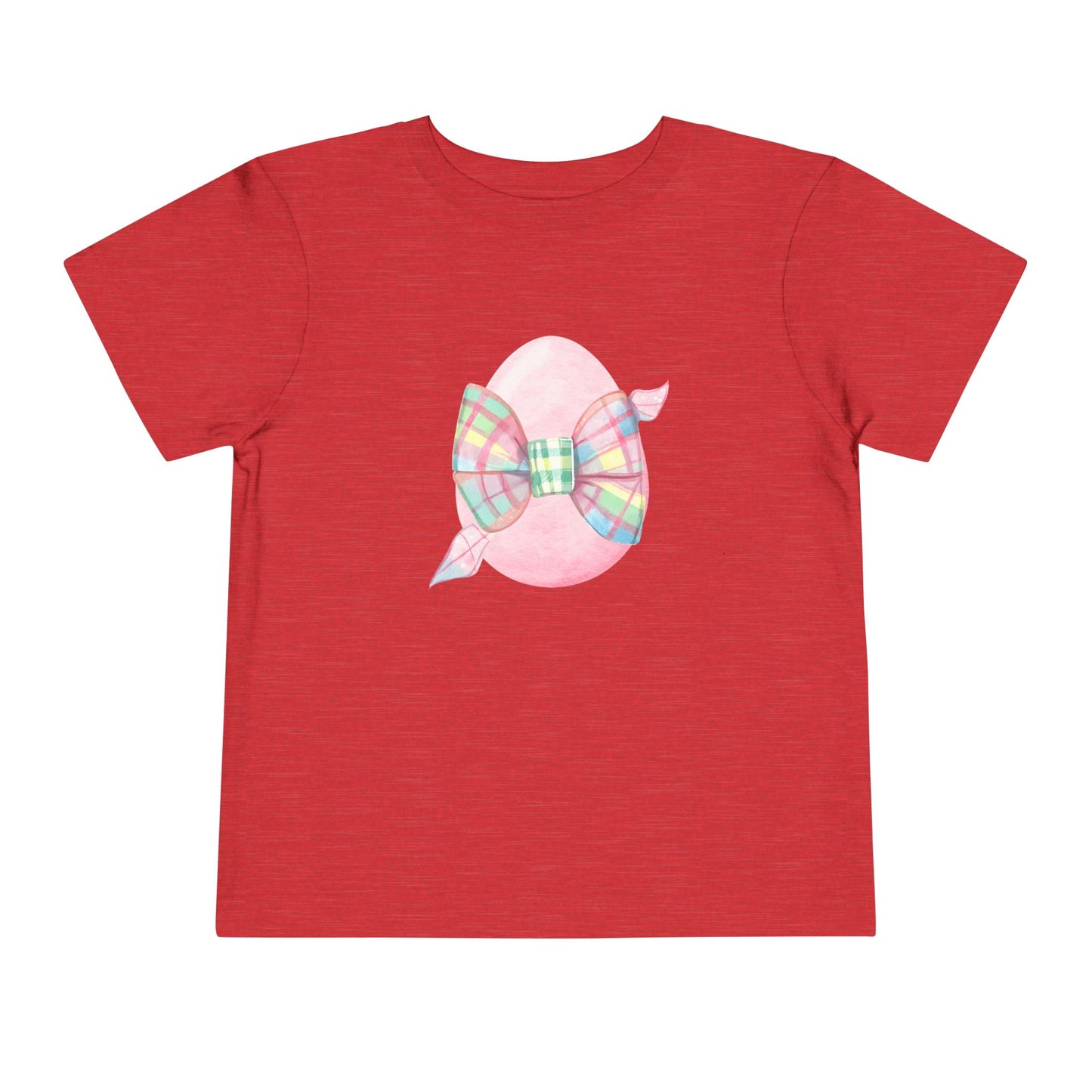 Plaid Bow Easter Egg Toddler Tee