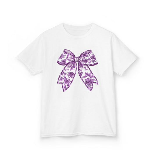 Purple Chinoiserie Bow Youth Tee