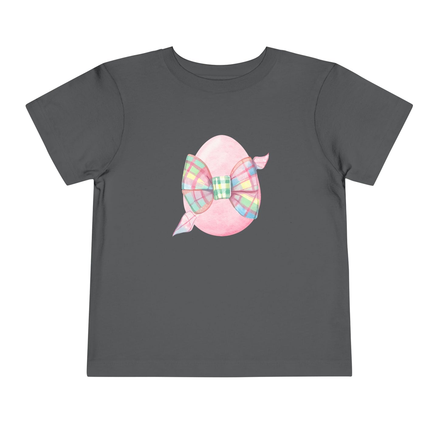 Plaid Bow Easter Egg Toddler Tee