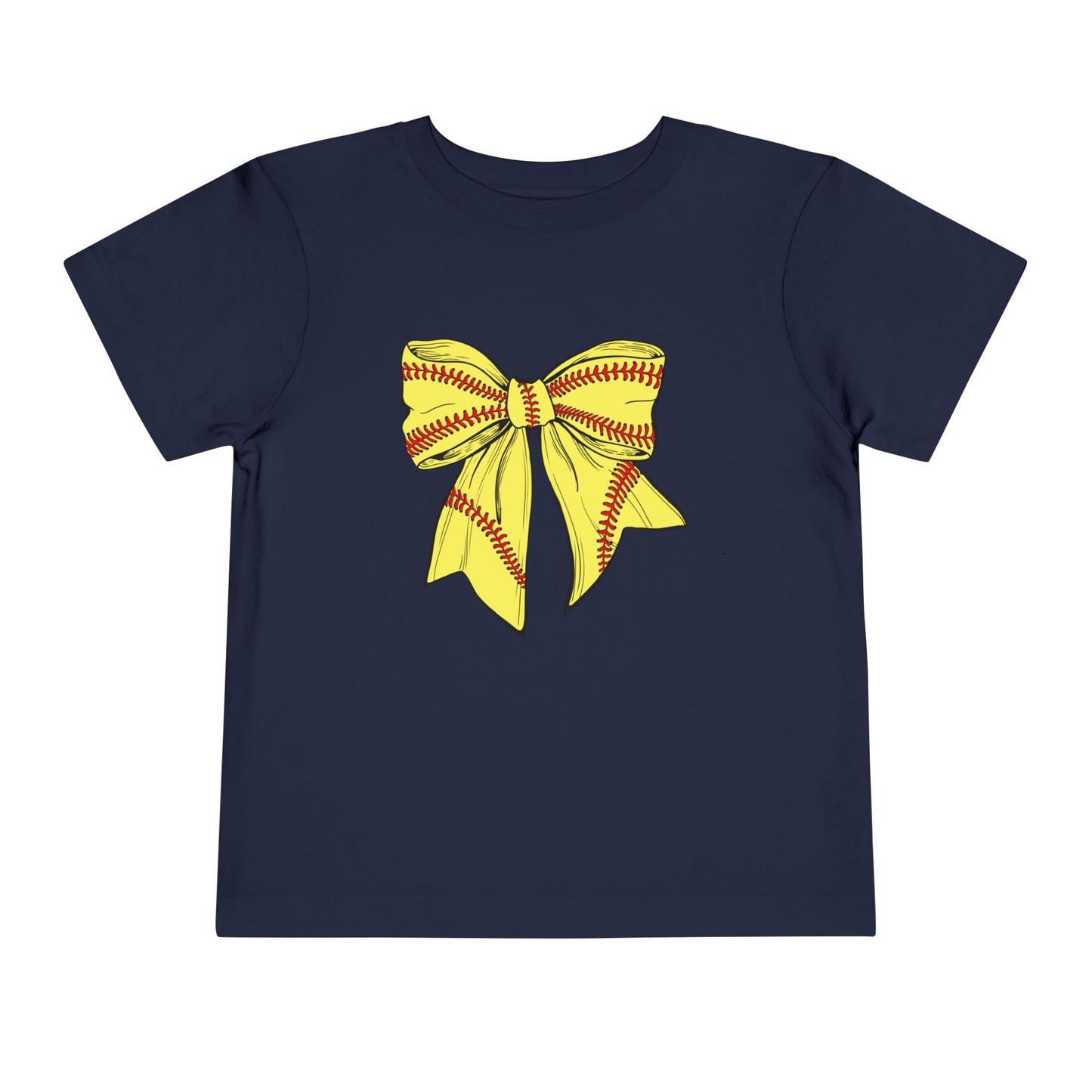 Softball Bow Toddler Tee