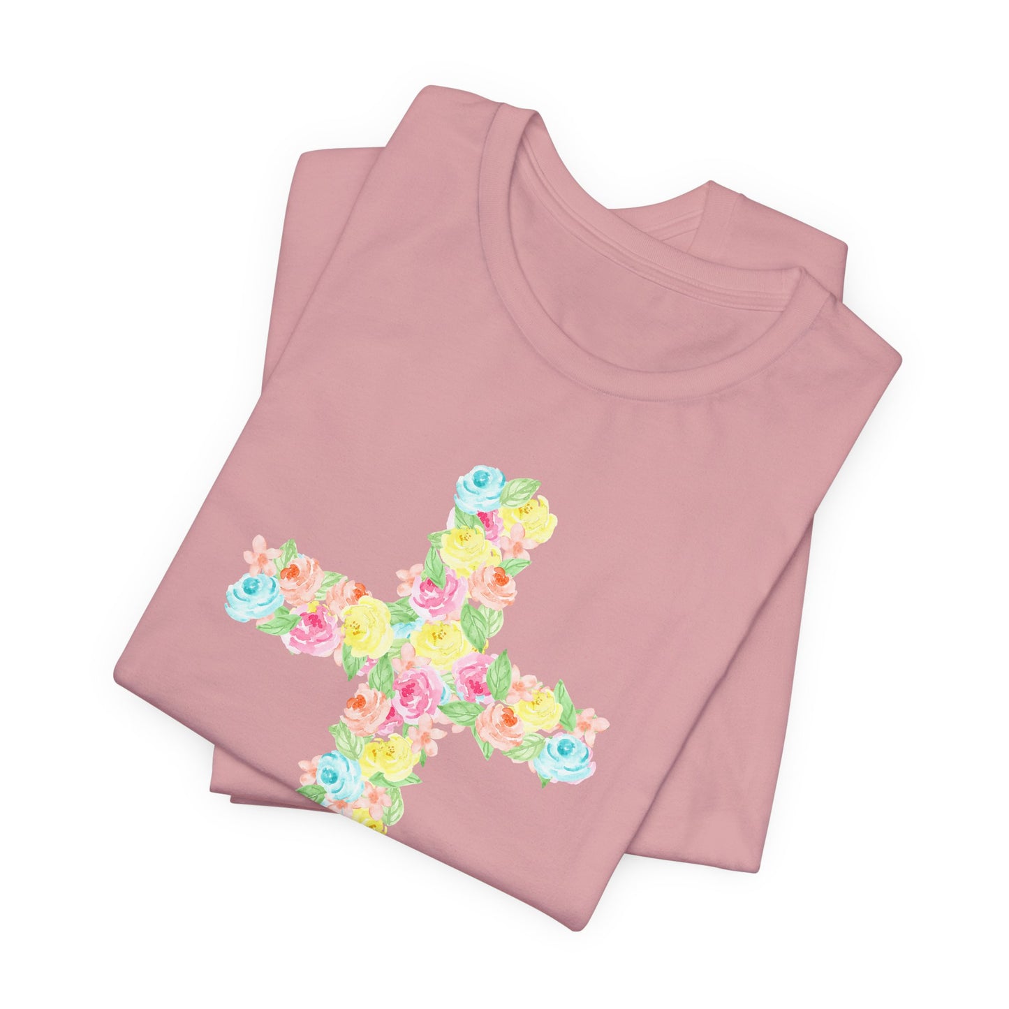 Floral Cross Adult Tee