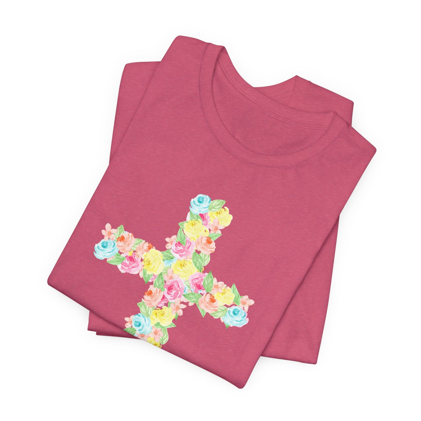 Floral Cross Adult Tee