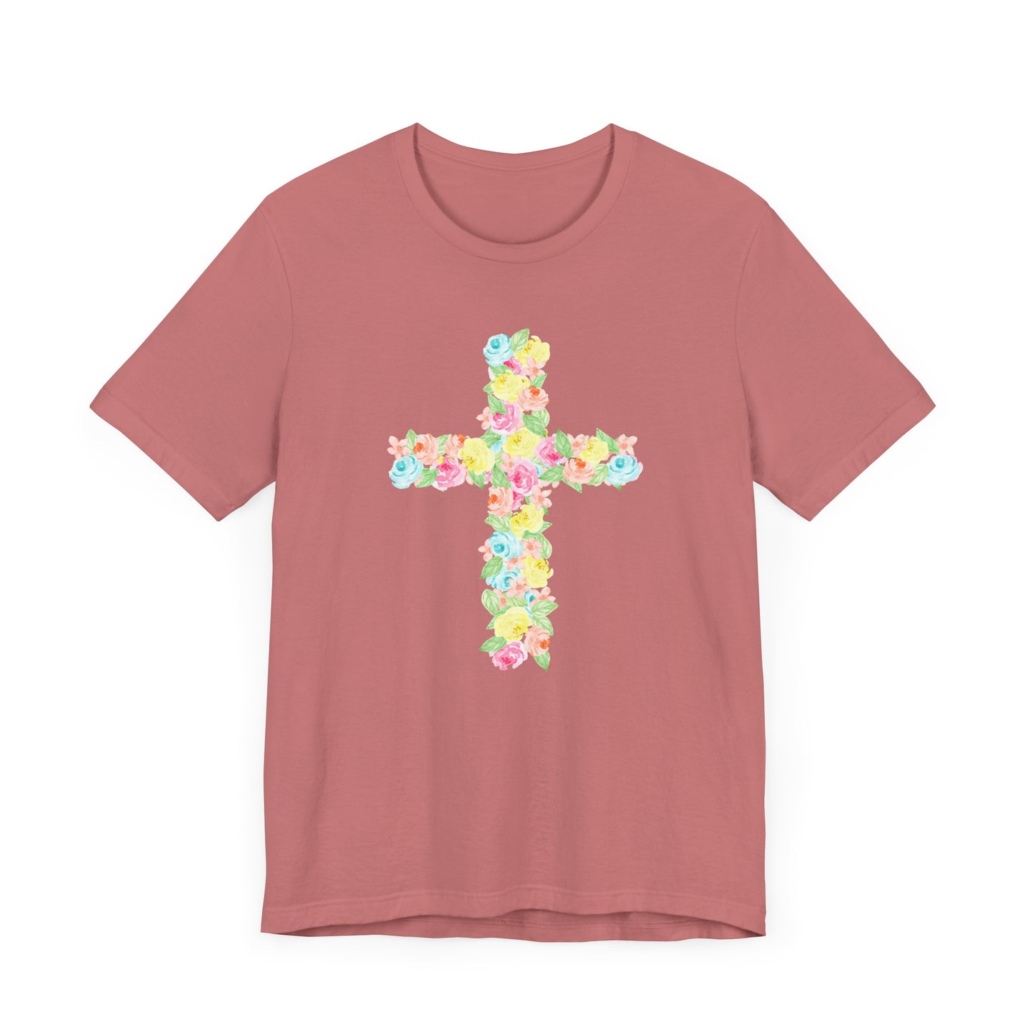 Floral Cross Adult Tee