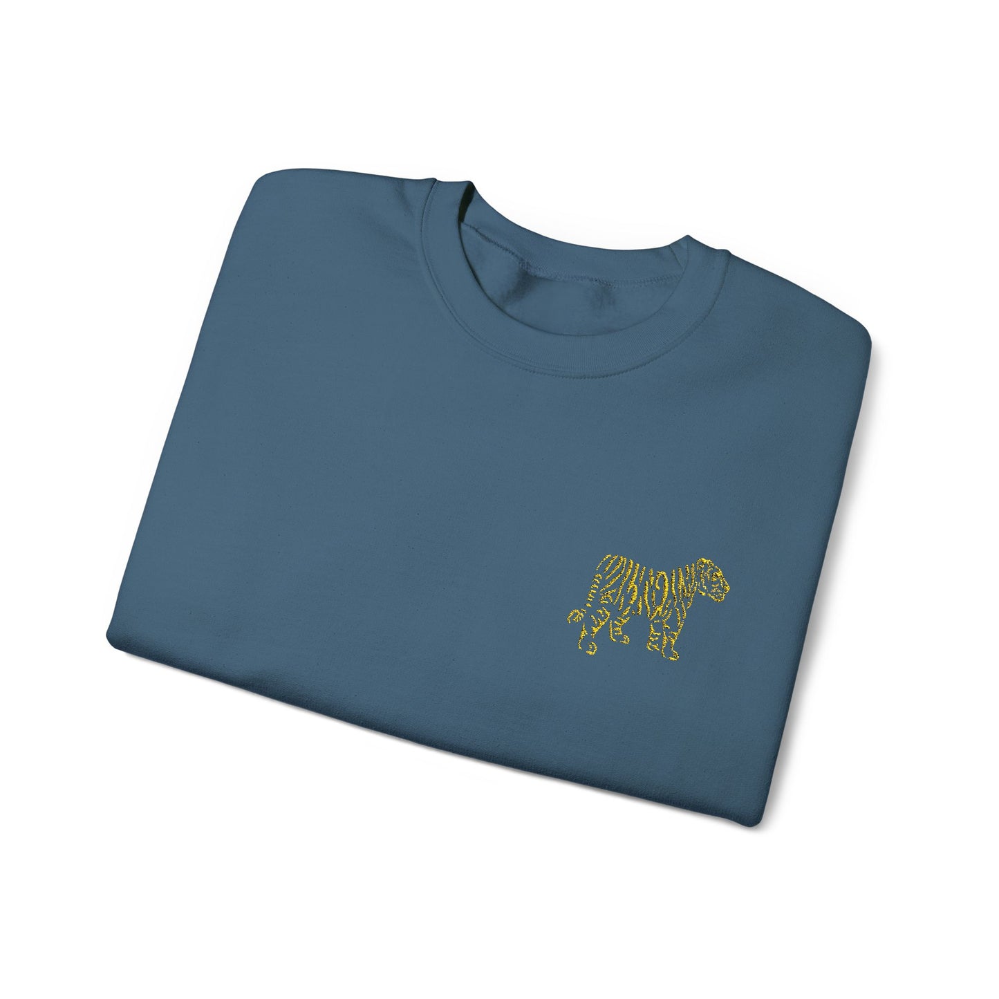 Yellow Embroidered Tiger Crewneck