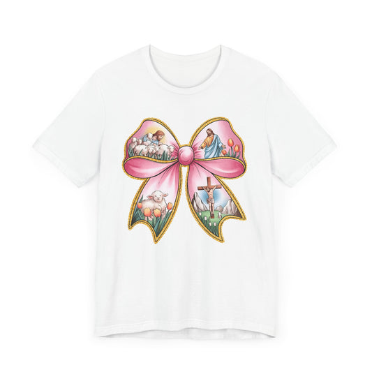Easter Story Bow Adult Tee