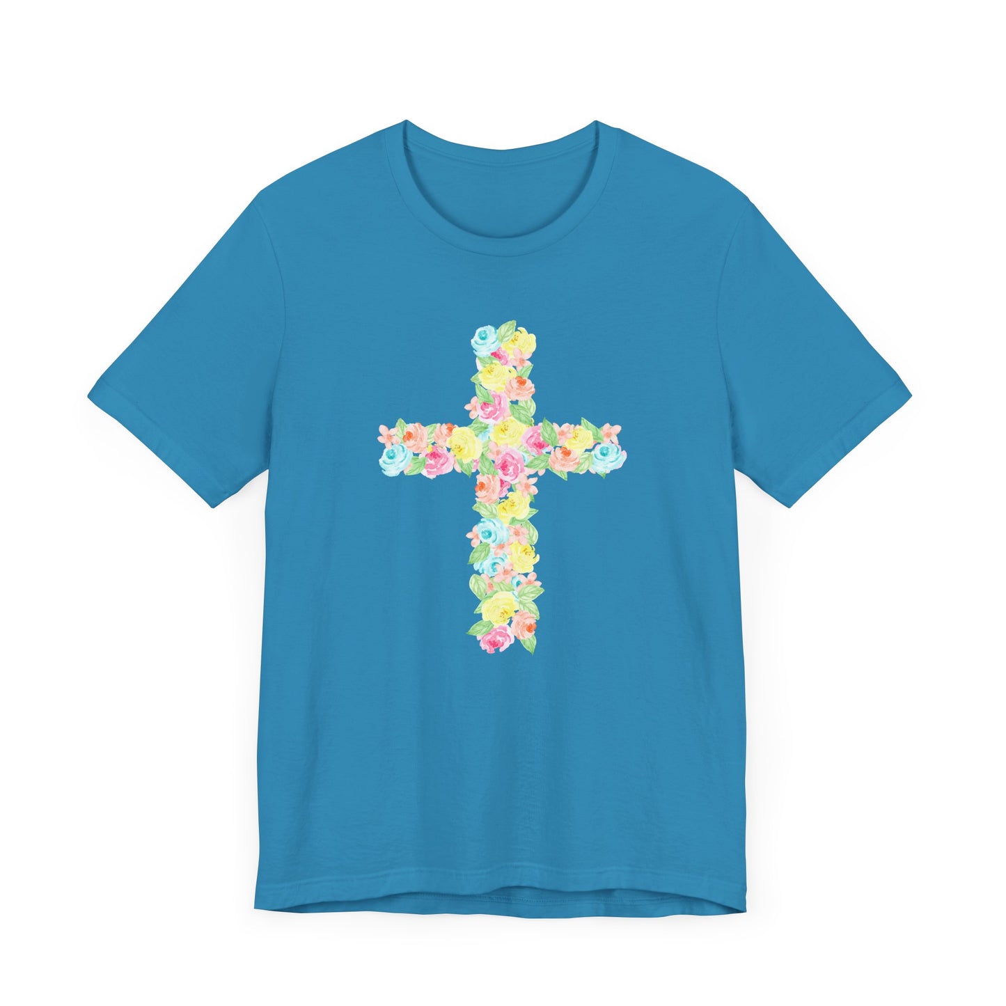 Floral Cross Adult Tee