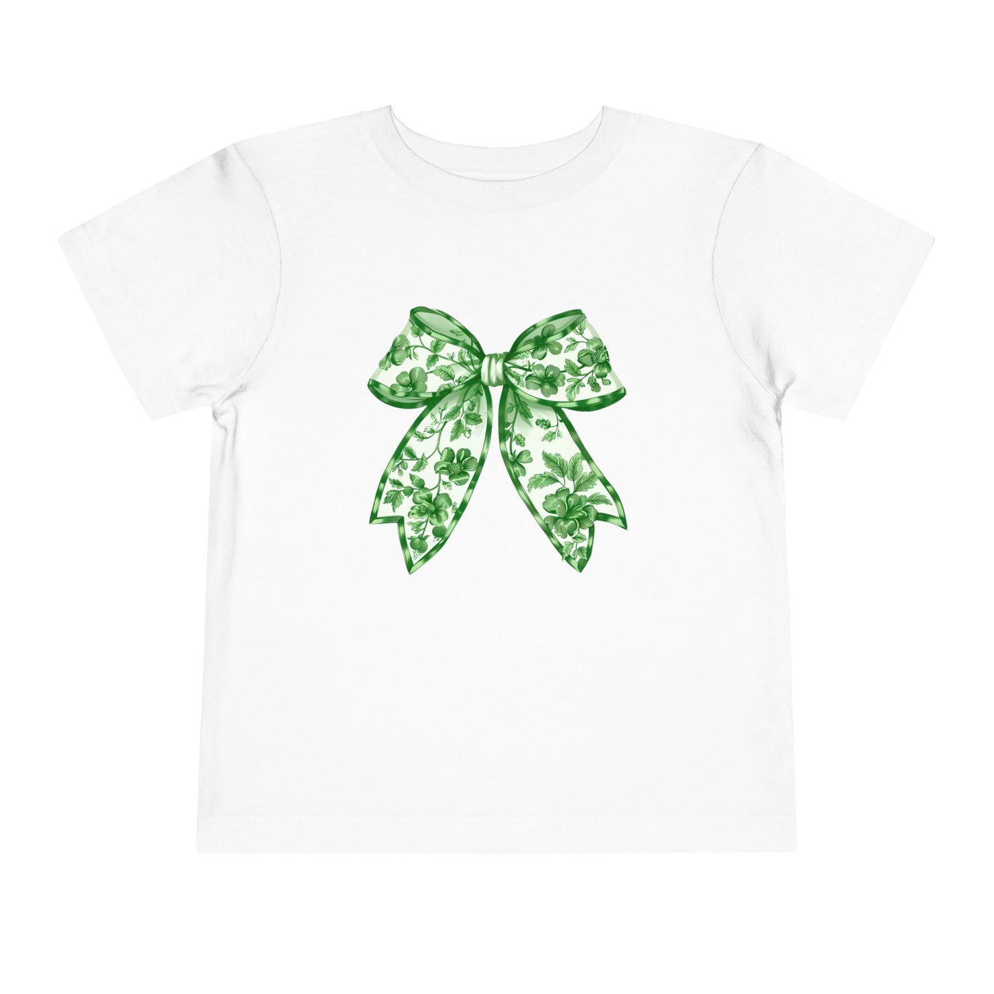 Green Chinoiserie Bow Toddler Tee