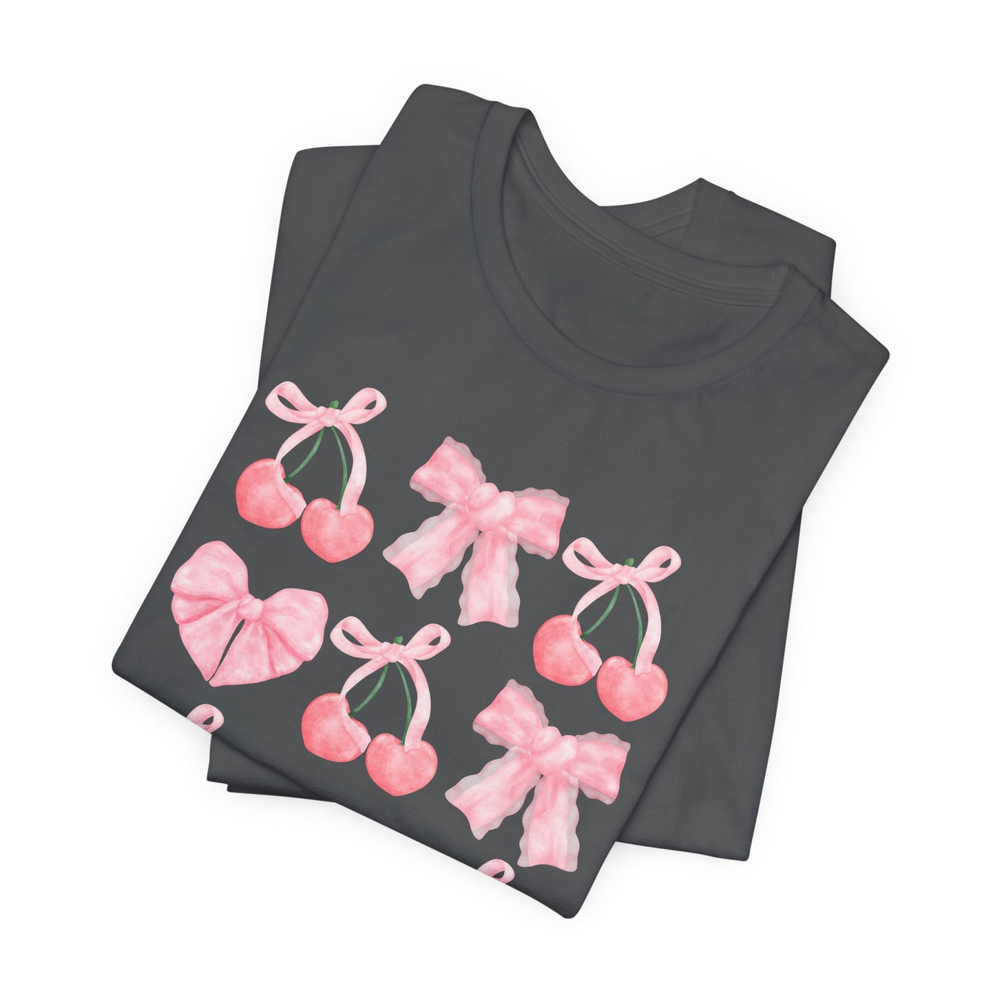 Pink Cherry Heart & Bow Tee