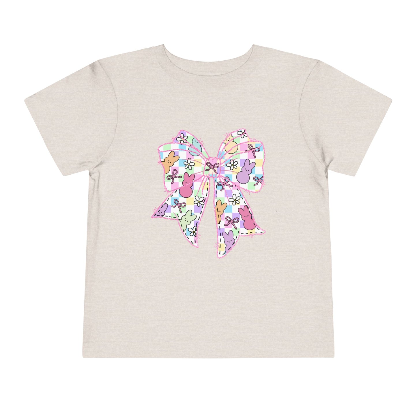 Easter Peeps Coquette Bow Toddler Tee