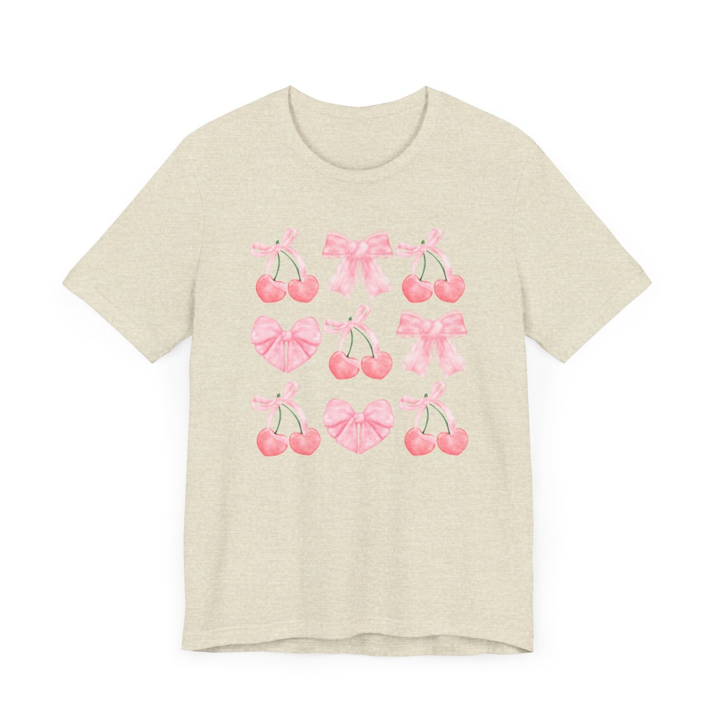 Pink Cherry Heart & Bow Tee
