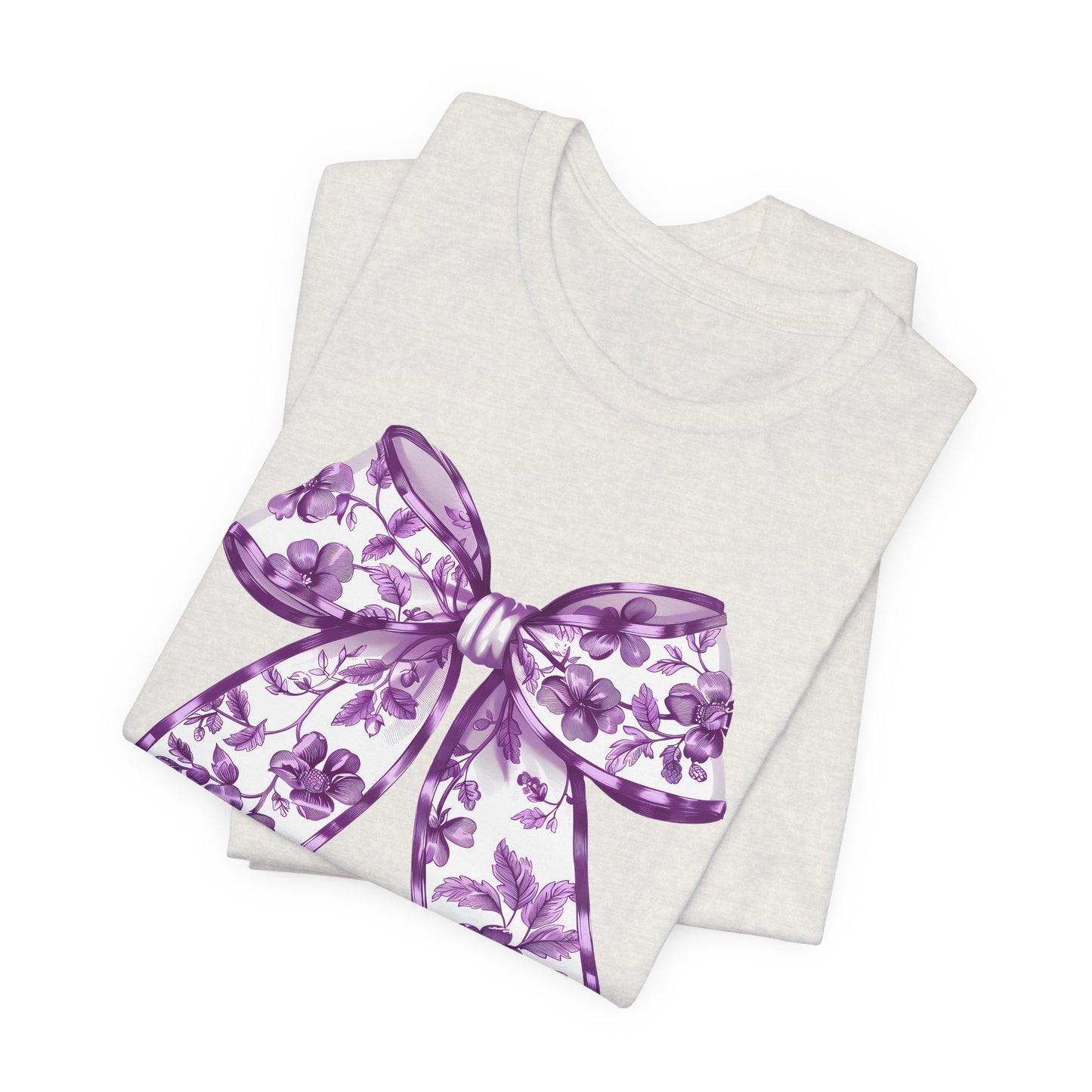 Purple Chinoiserie Bow Adult Tee