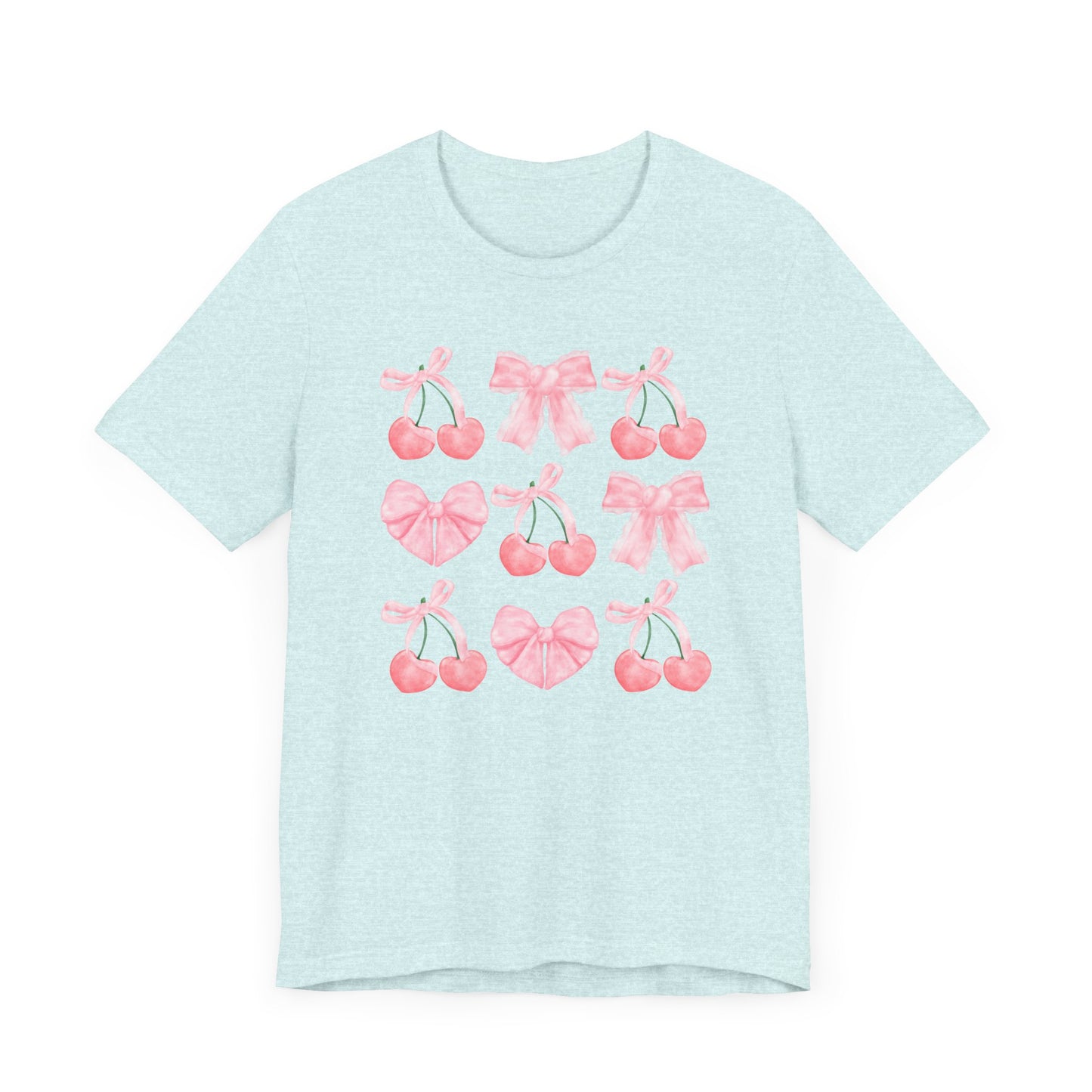 Pink Cherry Heart & Bow Tee