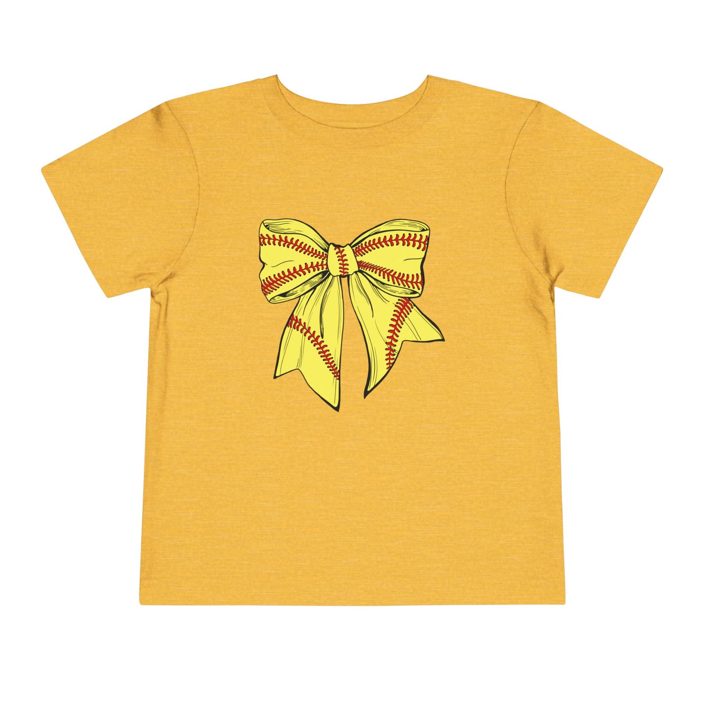 Softball Bow Toddler Tee