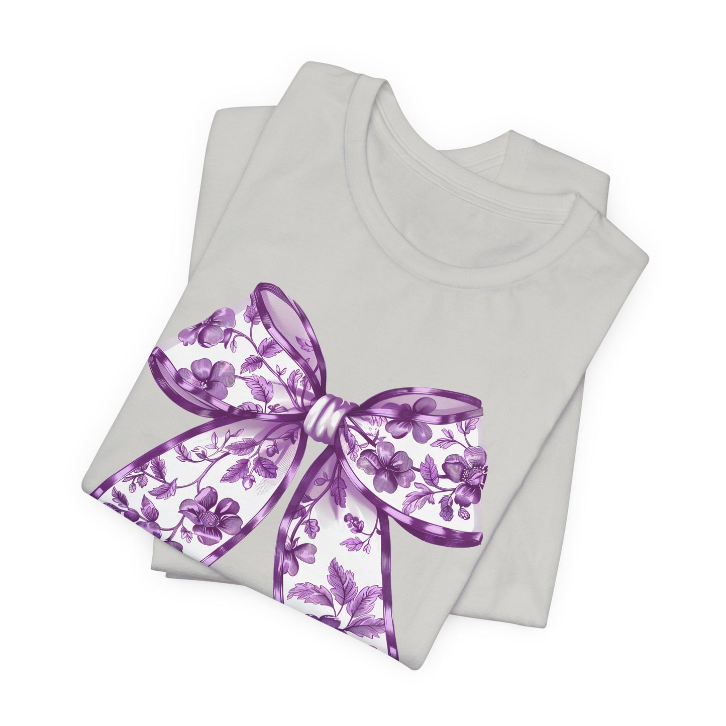 Purple Chinoiserie Bow Adult Tee
