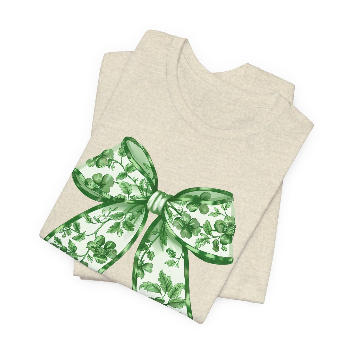 Green Chinoiserie Bow Adult Tee