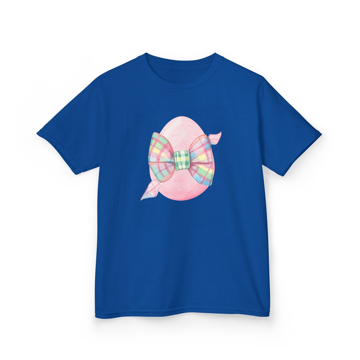 Plaid Bow Easter Egg Youth Tee