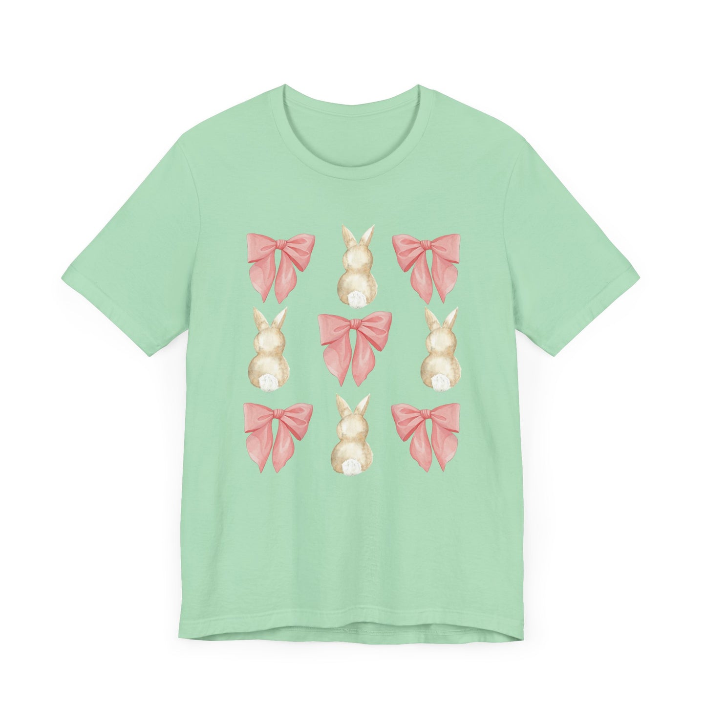 Bunnies & Pink Bow Coquette Adult Tee
