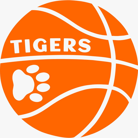 Tigers Orange Basketball DTF Transfer
