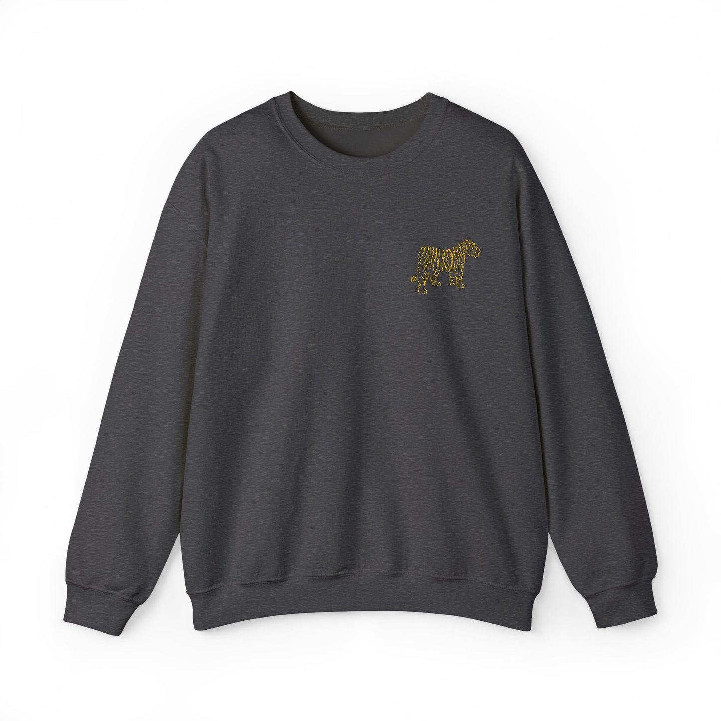 Yellow Embroidered Tiger Crewneck