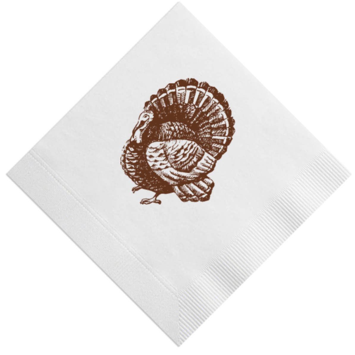 Vintage Turkey Beverage Napkin