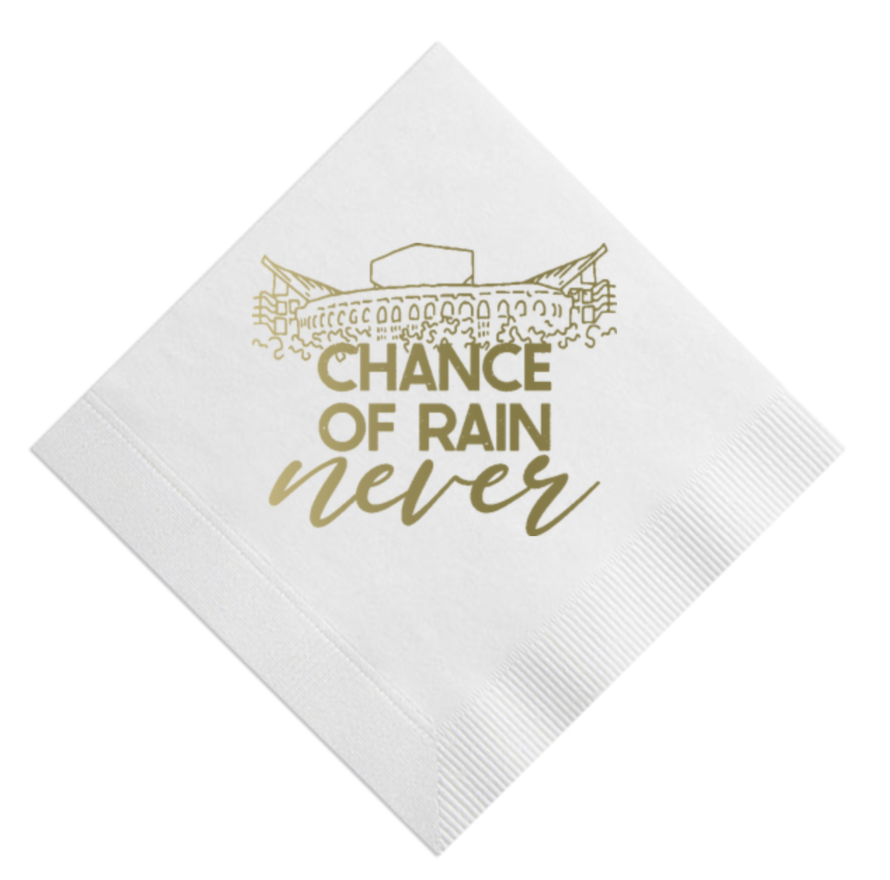 Chance of Rain..Never Beverage Napkin