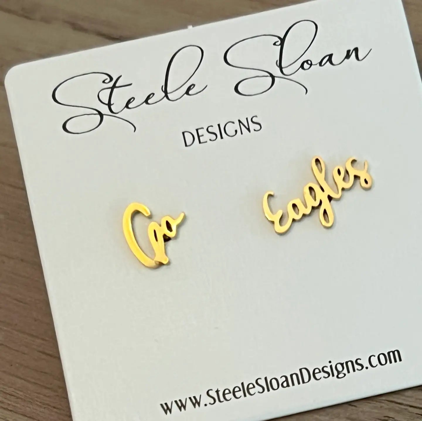 Go Eagles Gold Stud