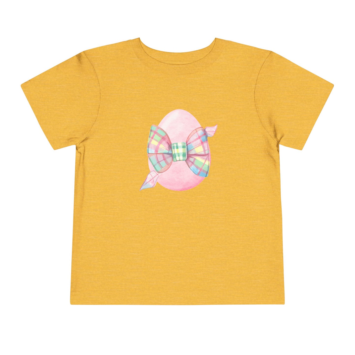 Plaid Bow Easter Egg Toddler Tee