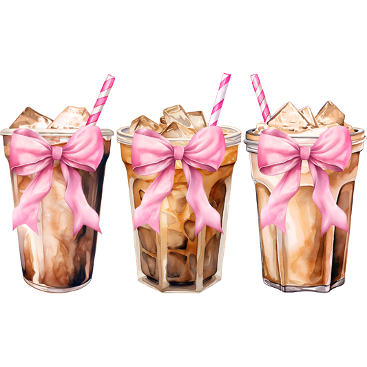 Iced Coffee and Bows DTF