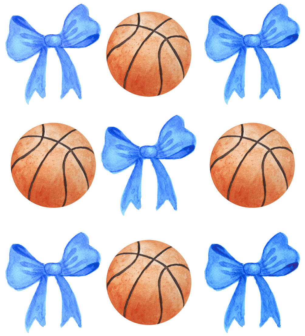 Basketball Blue Coquette DTF Transfer