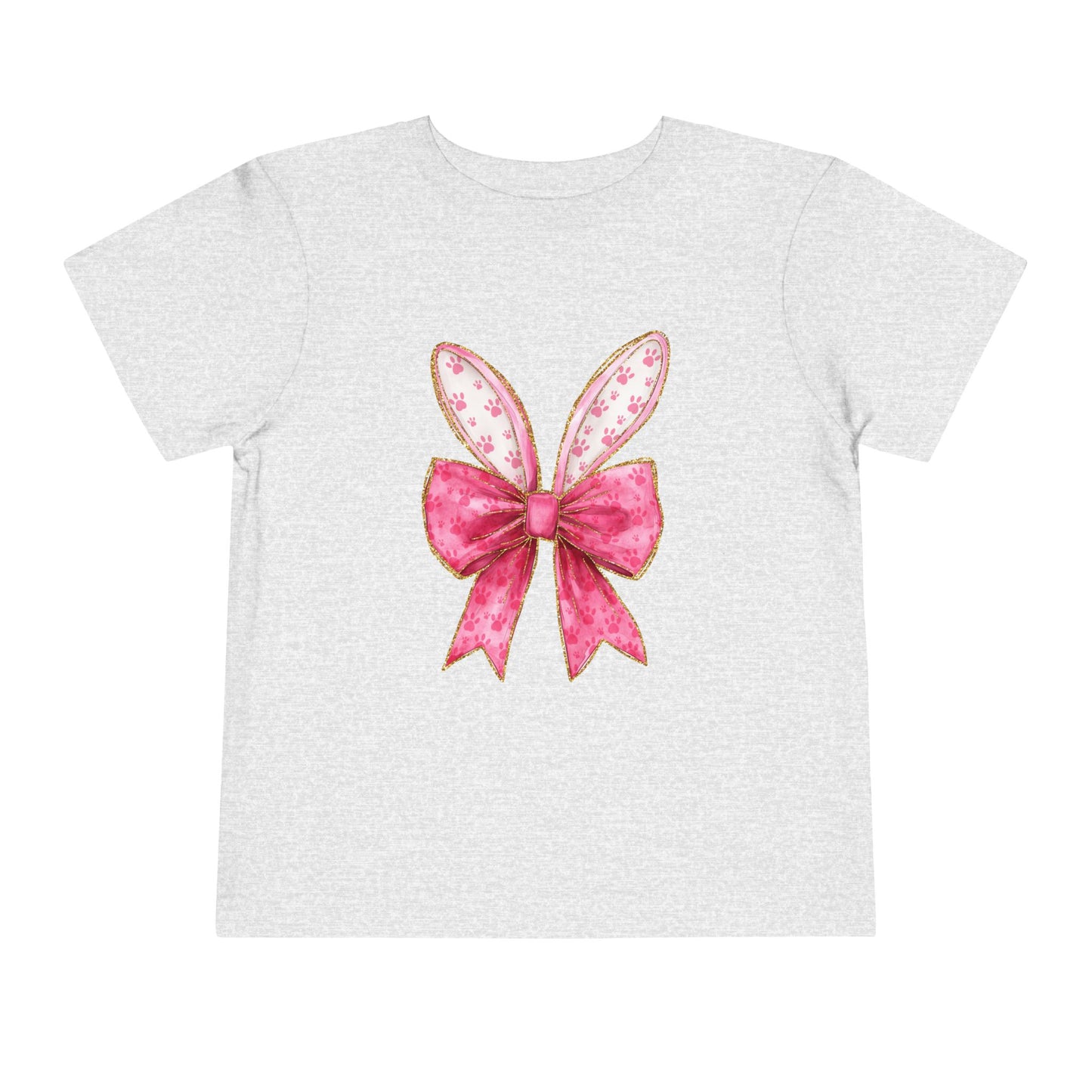 Pink Bow Bunny Ears Toddler Tee