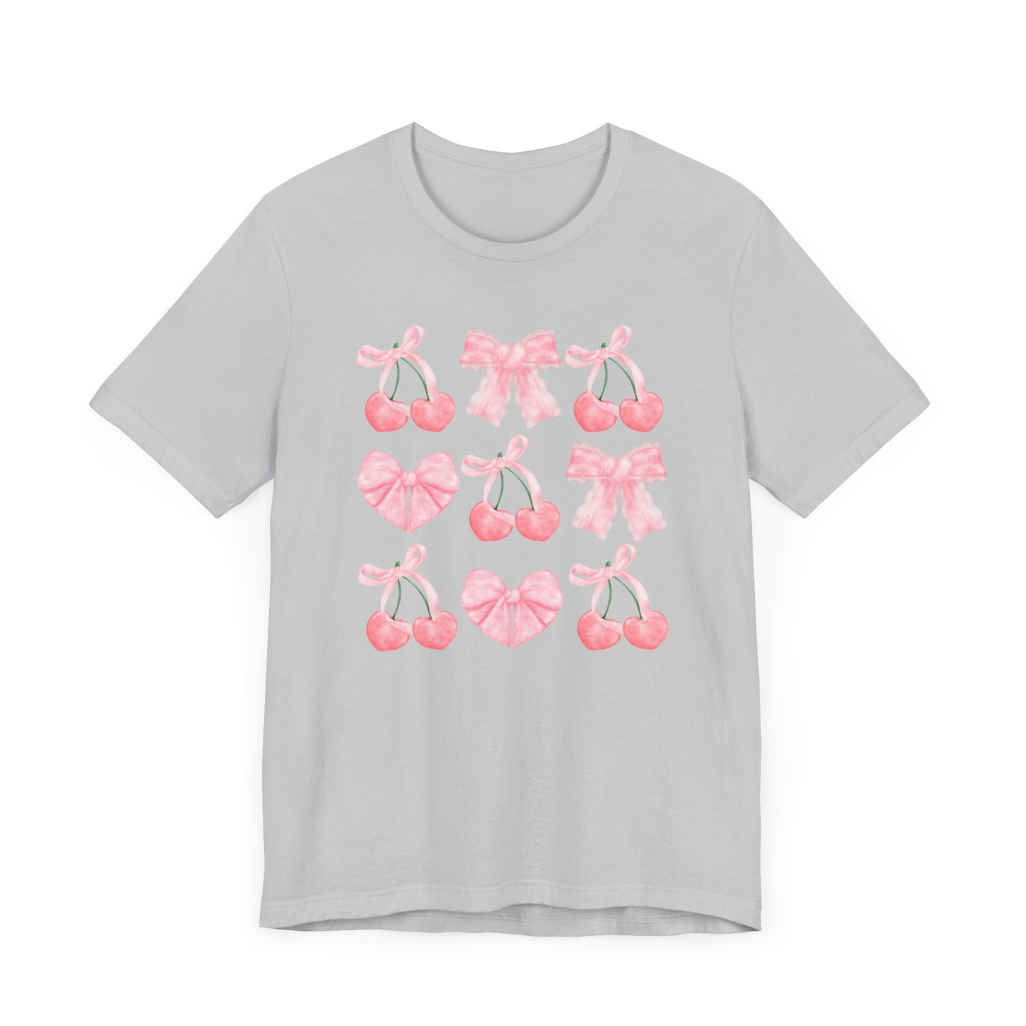 Pink Cherry Heart & Bow Tee