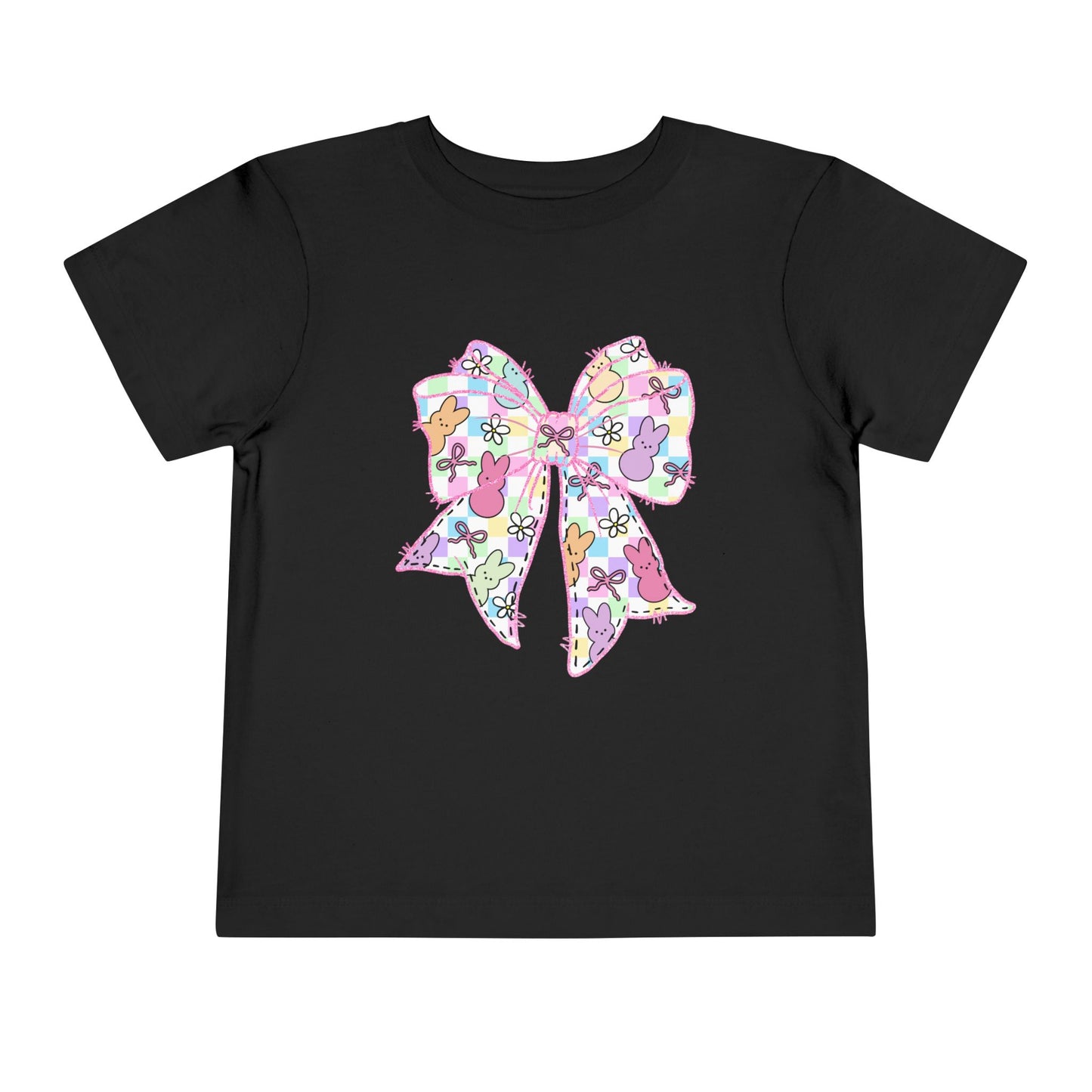Easter Peeps Coquette Bow Toddler Tee