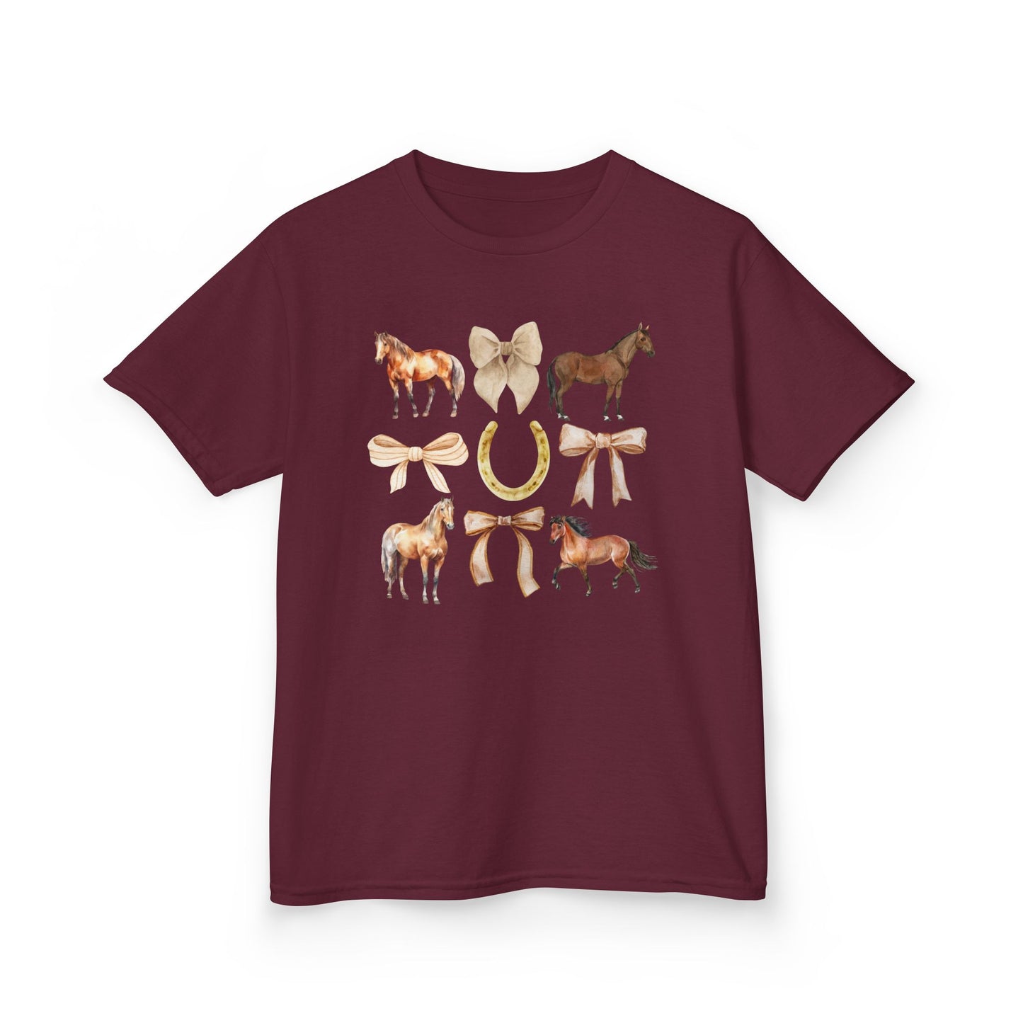 Youth Horse & Bow Coquette Tee