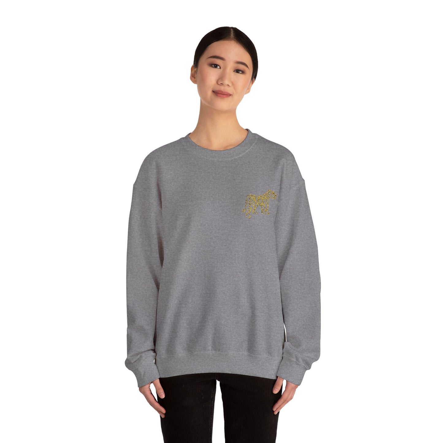 Yellow Embroidered Tiger Crewneck