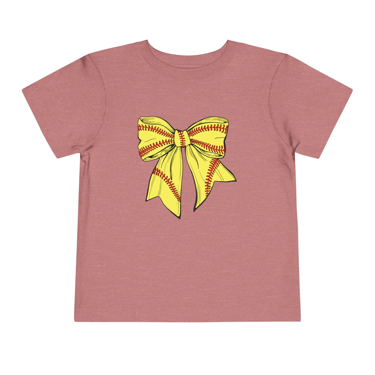 Softball Bow Toddler Tee