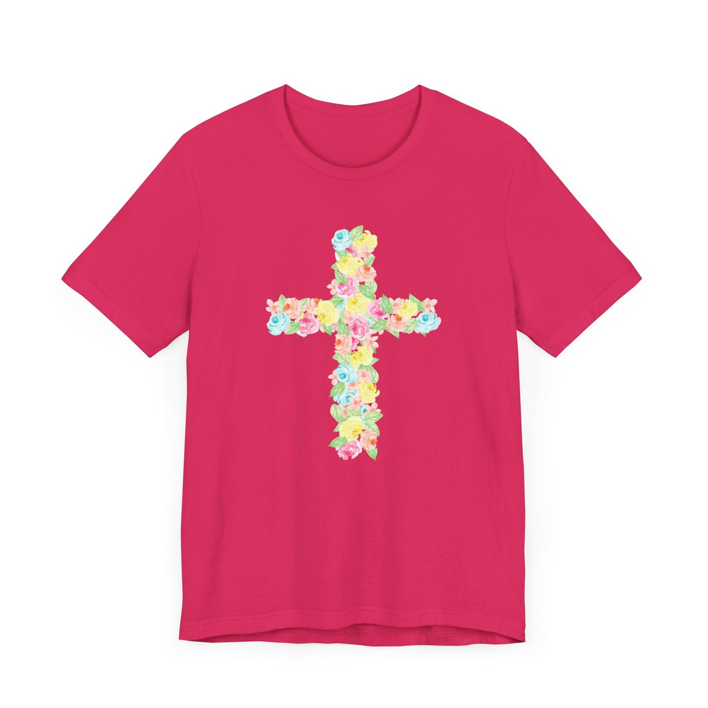 Floral Cross Adult Tee