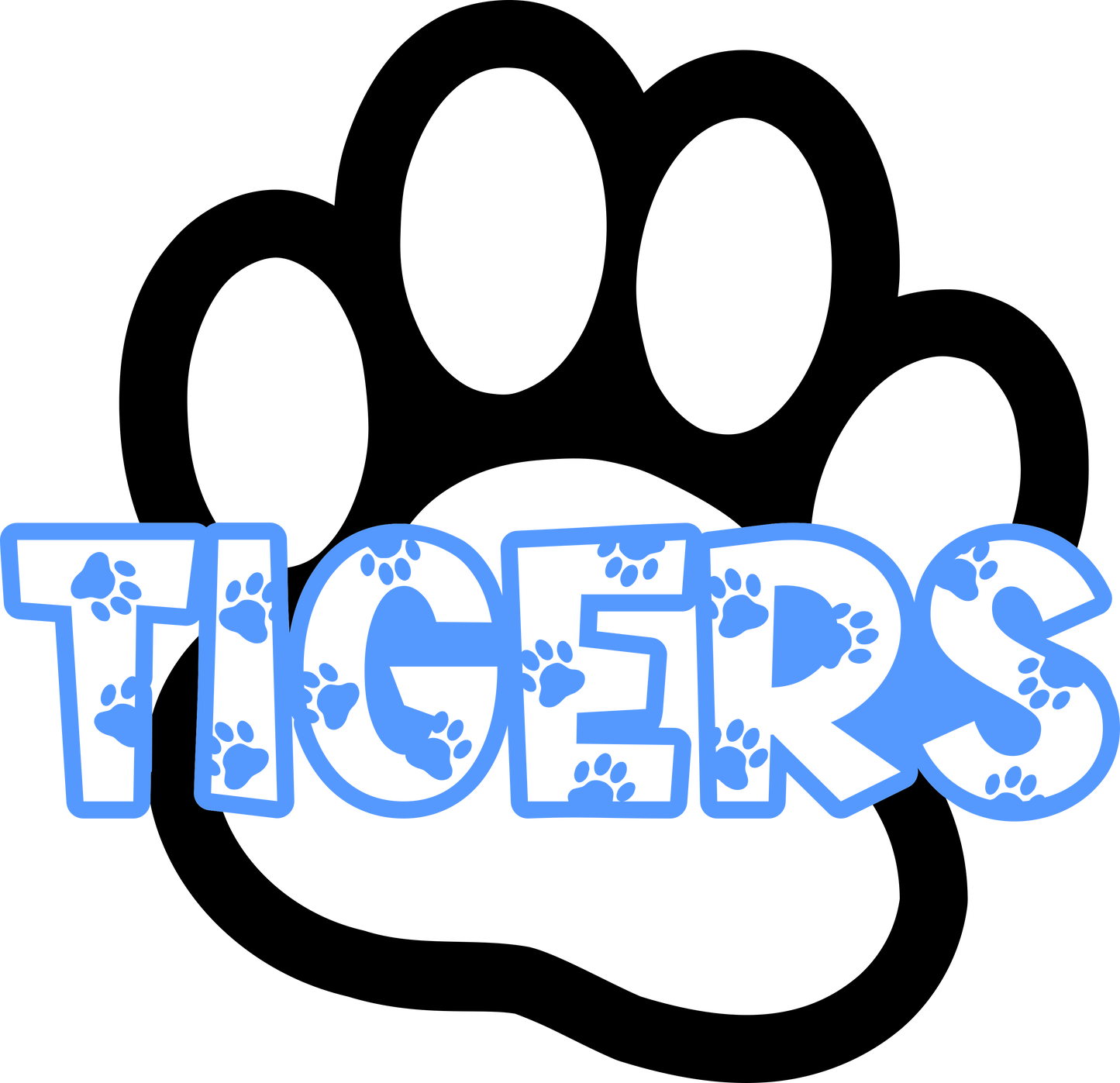 Tigers Paw Print DTF Transfer