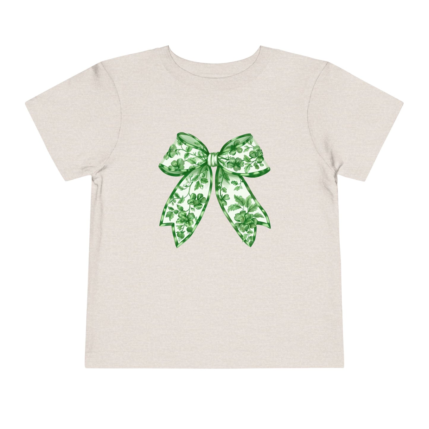 Green Chinoiserie Bow Toddler Tee