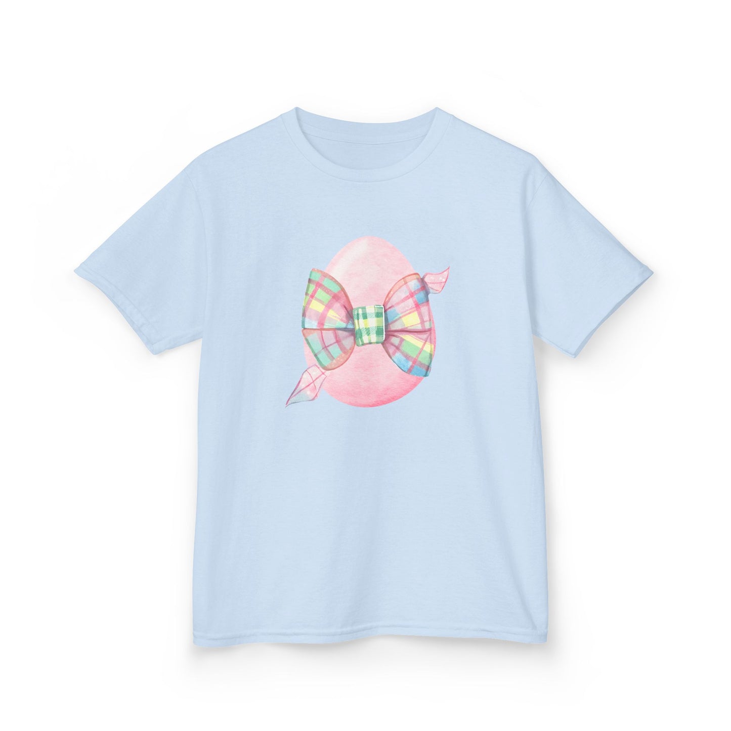 Plaid Bow Easter Egg Youth Tee