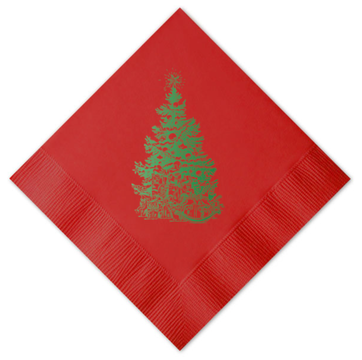 Christmas Tree Beverage Napkin