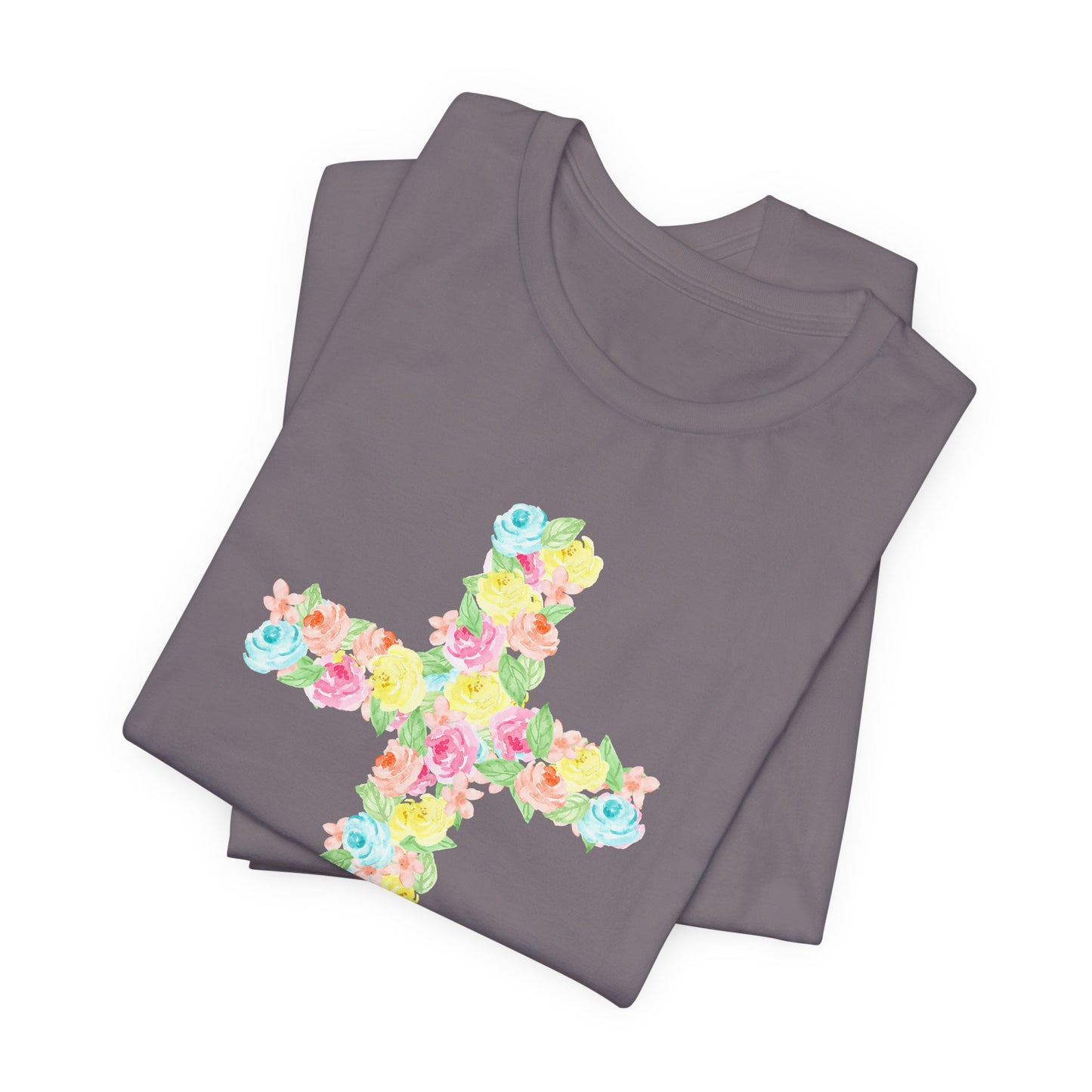 Floral Cross Adult Tee
