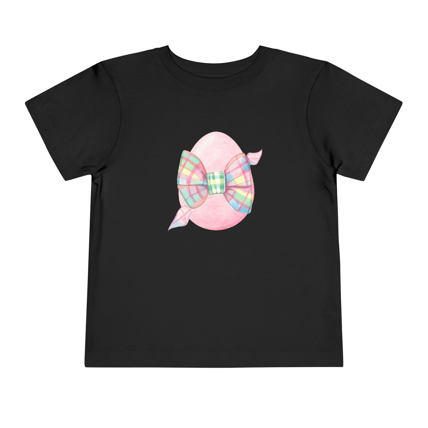Plaid Bow Easter Egg Toddler Tee