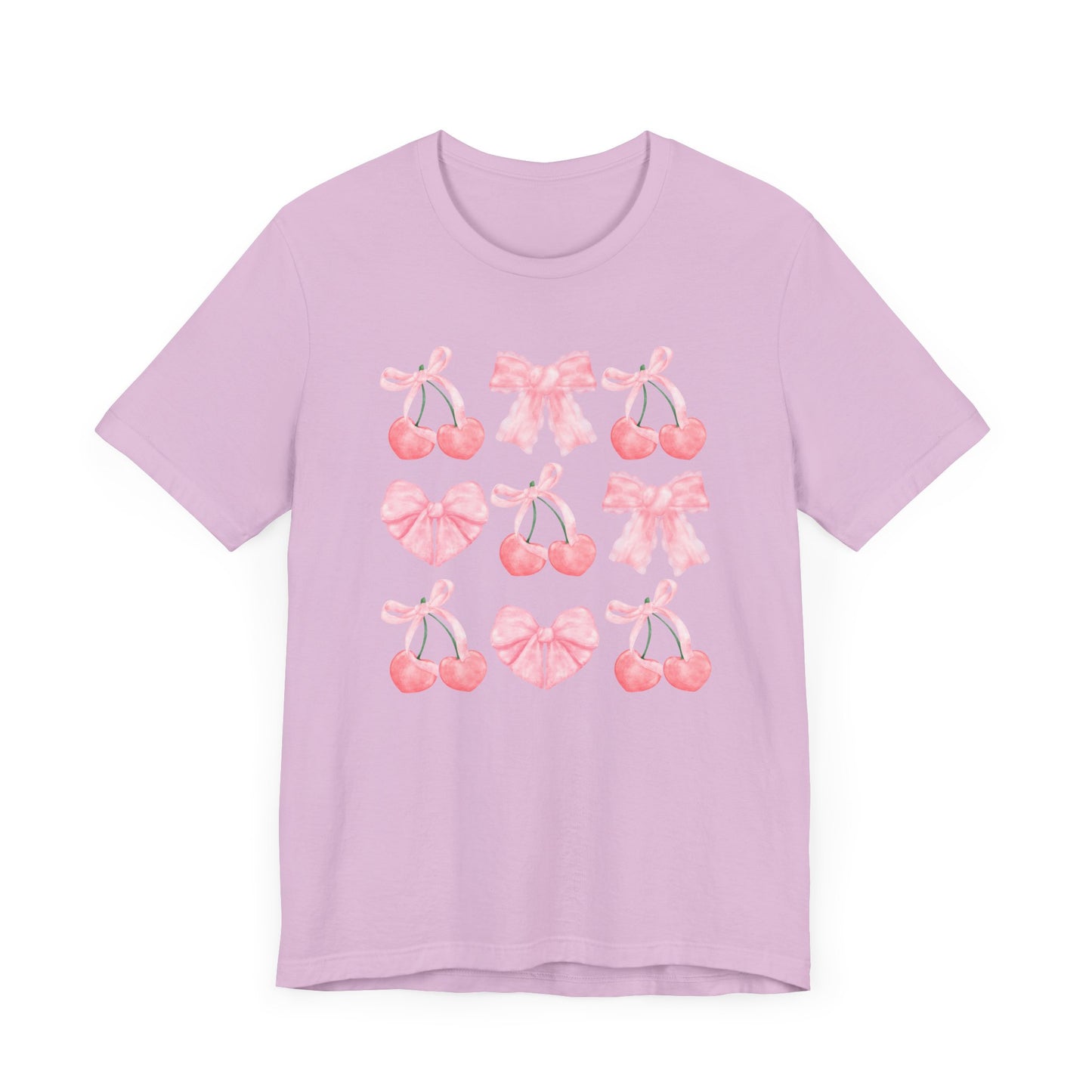 Pink Cherry Heart & Bow Tee