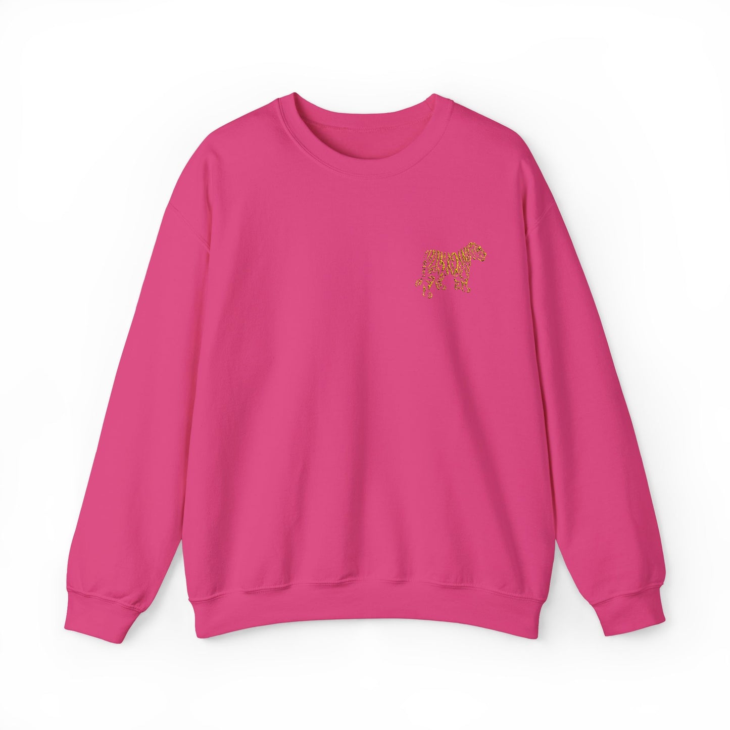 Yellow Embroidered Tiger Crewneck