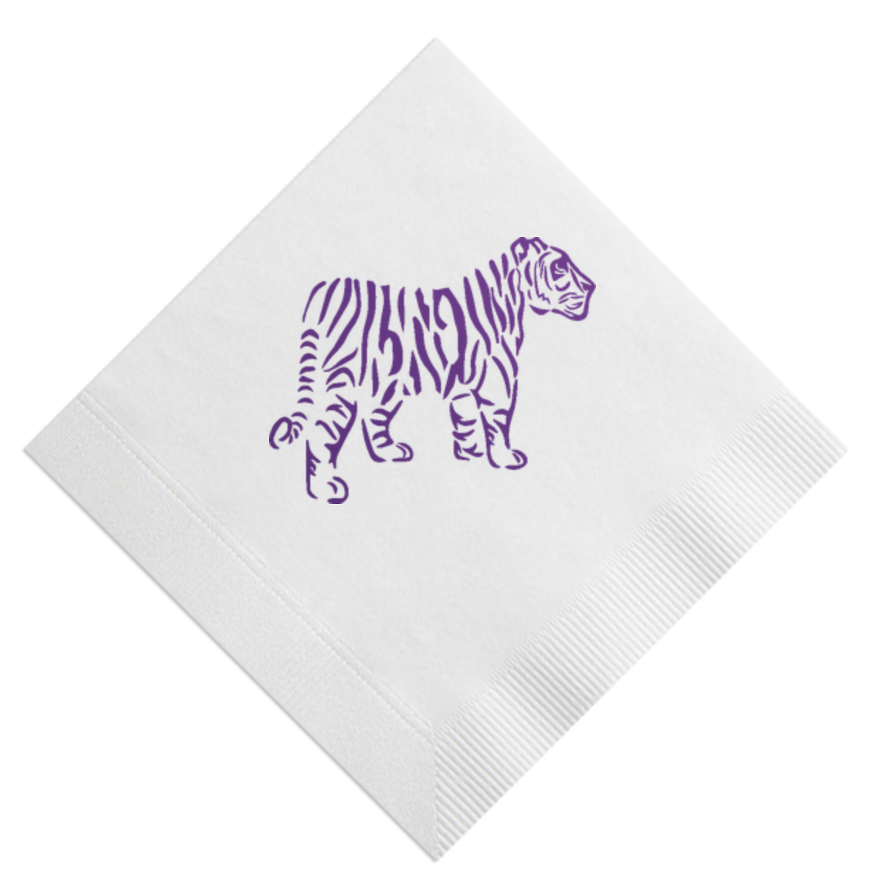 Tiger Silhouette Beverage Napkin