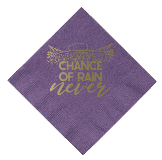 Chance of Rain..Never Beverage Napkin