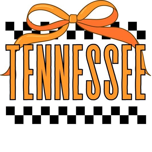 Tennessee Checkered Bow DTF Transfer